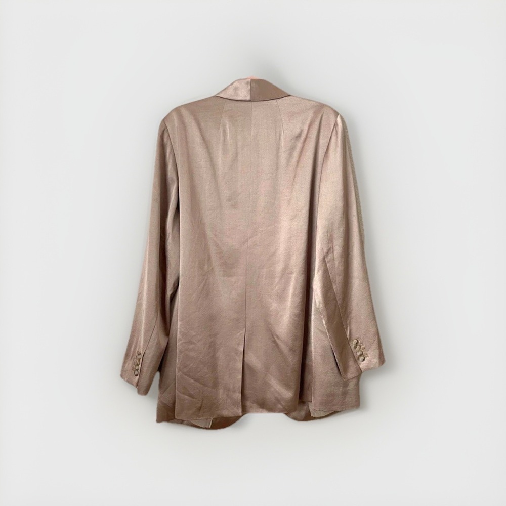 Madewell Women’s Blazer Satin Oversized  In‎ Matchstick Sz 16W NEW - Picture 9 of 16